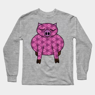 Patterned Pig Long Sleeve T-Shirt